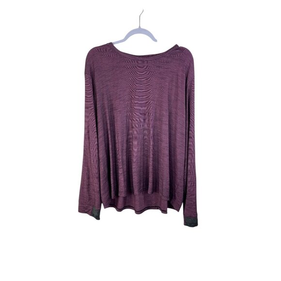 Bombas Womens Long Sleeve Purple Top 2X Merino Wool & TENCEL Lyocell - Picture 1 of 7